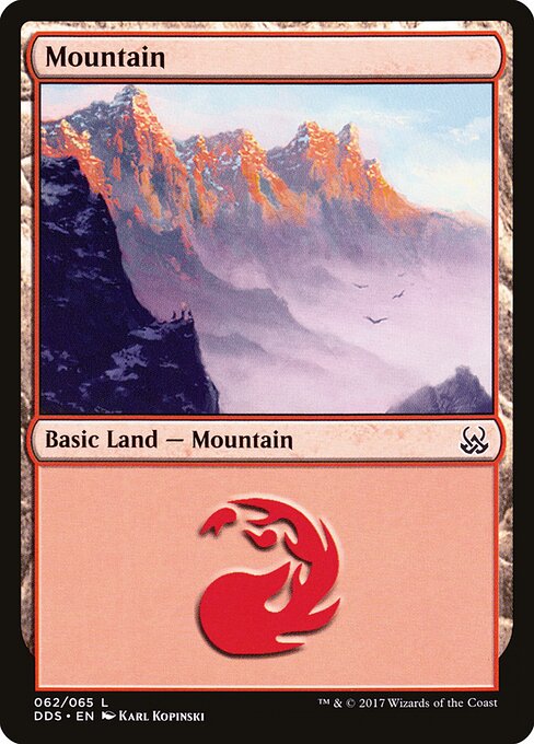 Mountain — Duel Decks: Mind vs. Might #62, art by Karl Kopinski