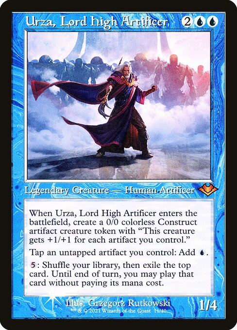 Urza, Lord High Artificer — Modern Horizons 1 Timeshifts #11, art by Grzegorz Rutkowski