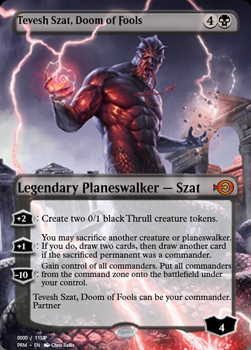 Tevesh Szat, Doom of Fools — Magic Online Promos #85946, art by Chris Rallis