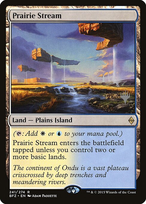 Prairie Stream — Battle for Zendikar Promos #241p, art by Adam Paquette