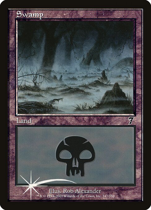 Swamp — Seventh Edition #347★, art by Rob Alexander