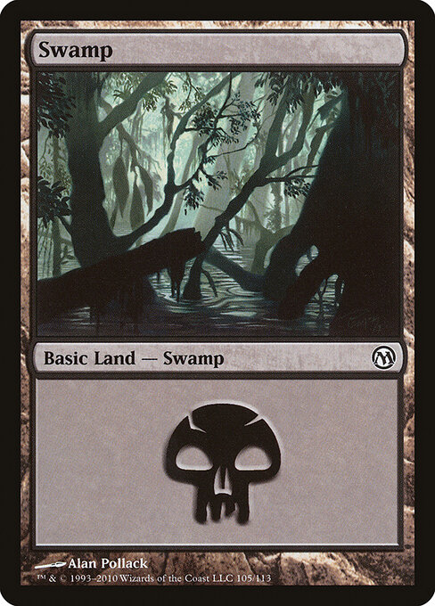 Swamp — Duels of the Planeswalkers #105, art by Alan Pollack
