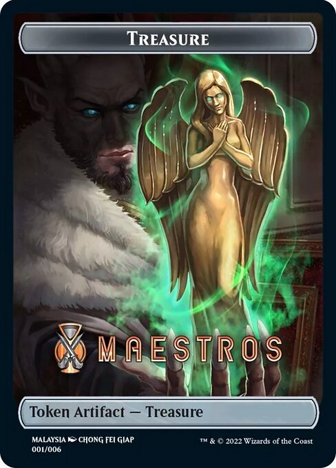 Treasure — Streets of New Capenna Southeast Asia Tokens #1, art by Chong Fei Giap