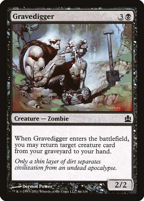 Gravedigger — Commander 2011 #86, art by Dermot Power