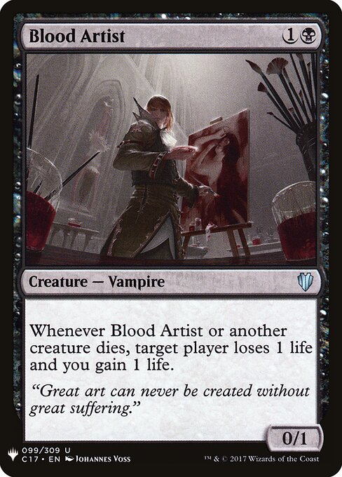 Blood Artist — The List #C17-99, art by Johannes Voss