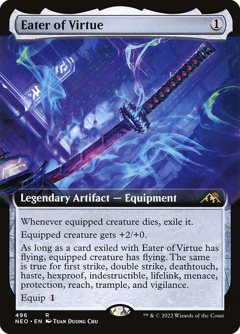 Eater of Virtue — Kamigawa: Neon Dynasty #496, art by Tuan Duong Chu