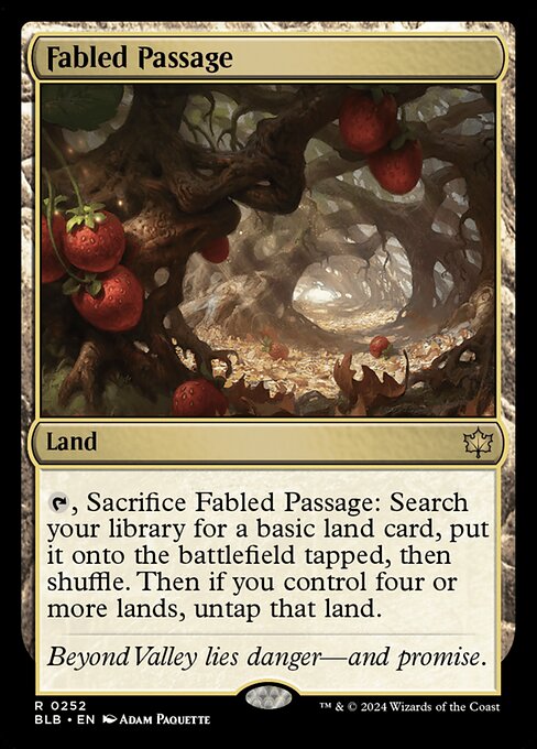 Fabled Passage — Bloomburrow #252, art by Adam Paquette
