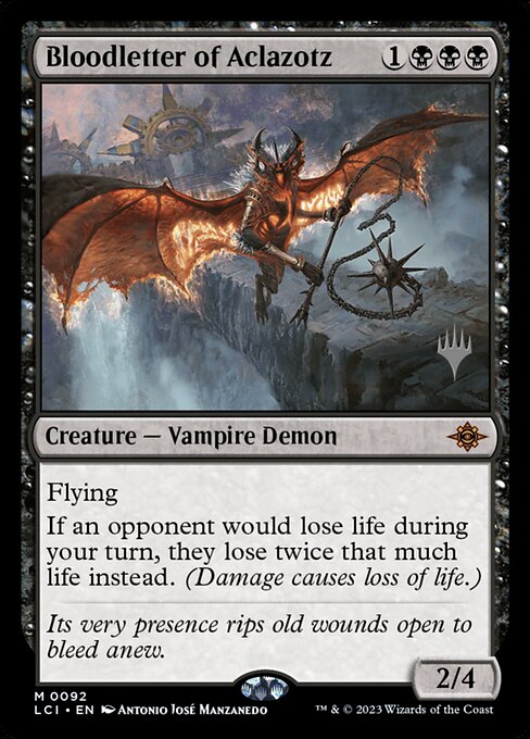 Bloodletter of Aclazotz — The Lost Caverns of Ixalan Promos #92p, art by Antonio José Manzanedo