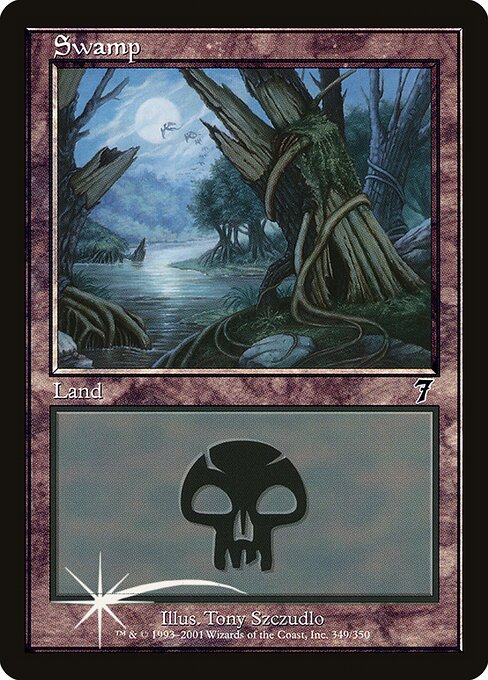 Swamp — Seventh Edition #349★, art by Tony Szczudlo