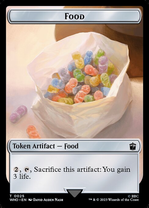 Food — Doctor Who Tokens #25, art by David Auden Nash