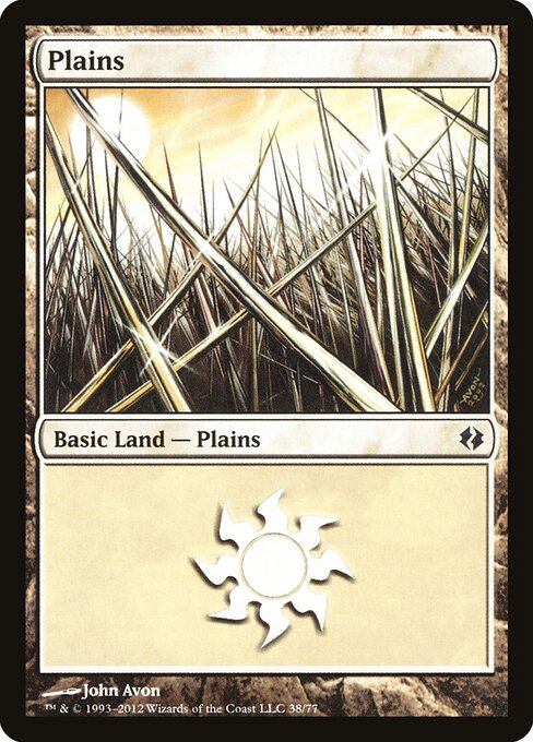 Plains — Duel Decks: Venser vs. Koth #38, art by John Avon