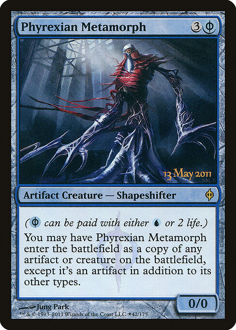 Phyrexian Metamorph — New Phyrexia Promos #42★, art by Jung Park