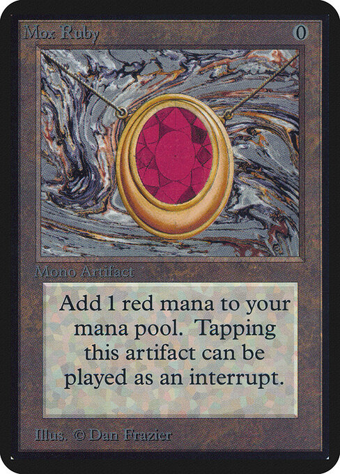 Mox Ruby — Limited Edition Alpha #264, art by Dan Frazier