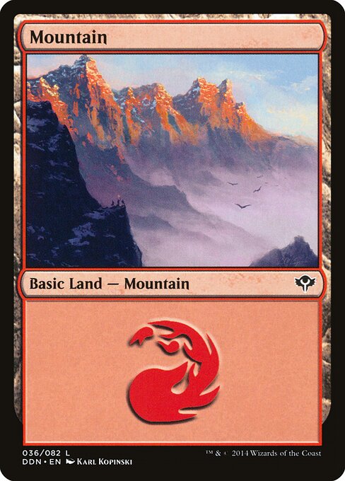 Mountain — Duel Decks: Speed vs. Cunning #36, art by Karl Kopinski