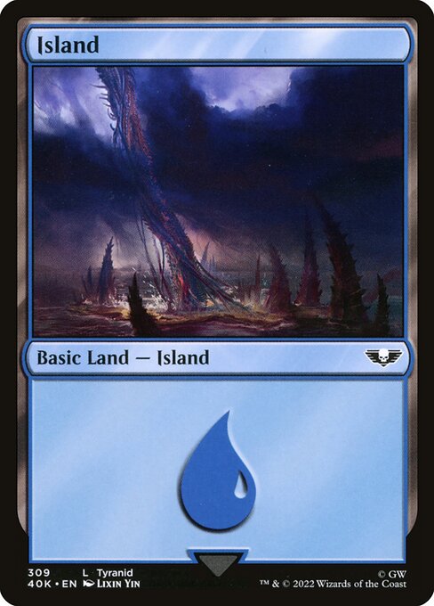 Island — Warhammer 40,000 Commander #309, art by Lixin Yin
