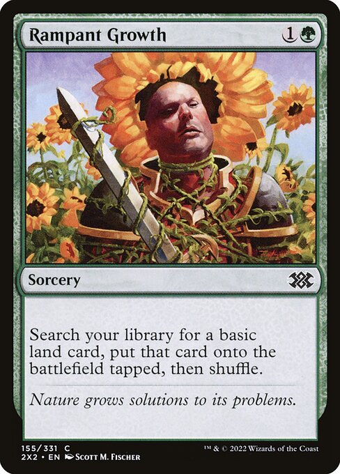 Rampant Growth — Double Masters 2022 #155, art by Scott M. Fischer