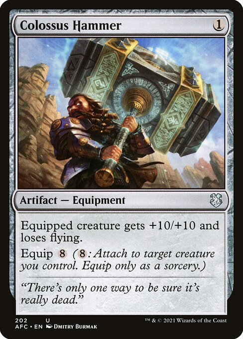 Colossus Hammer — Forgotten Realms Commander #202, art by Dmitry Burmak