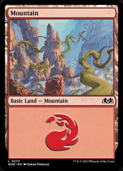 Mountain — Wilds of Eldraine #273, art by Sarah Finnigan