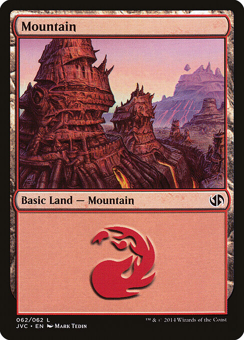 Mountain — Duel Decks Anthology: Jace vs. Chandra #62, art by Mark Tedin