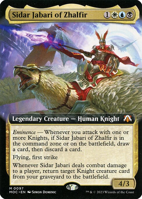 Sidar Jabari of Zhalfir — March of the Machine Commander #97, art by Simon Dominic