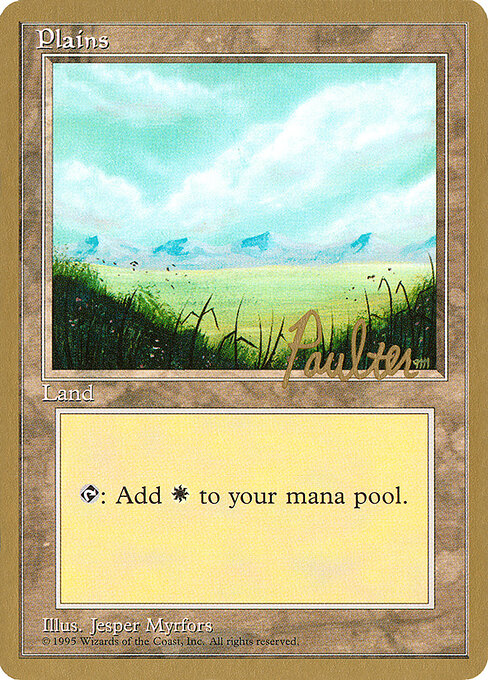 Plains — Pro Tour Collector Set #pp366, art by Jesper Myrfors