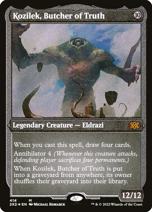 Kozilek, Butcher of Truth — Double Masters 2022 #414, art by Michael Komarck