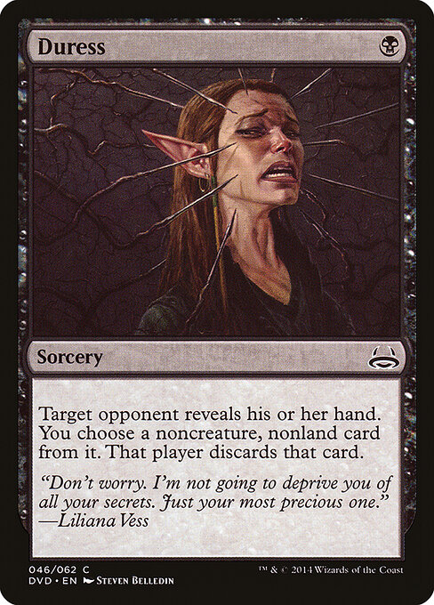 Duress — Duel Decks Anthology: Divine vs. Demonic #46, art by Steven Belledin