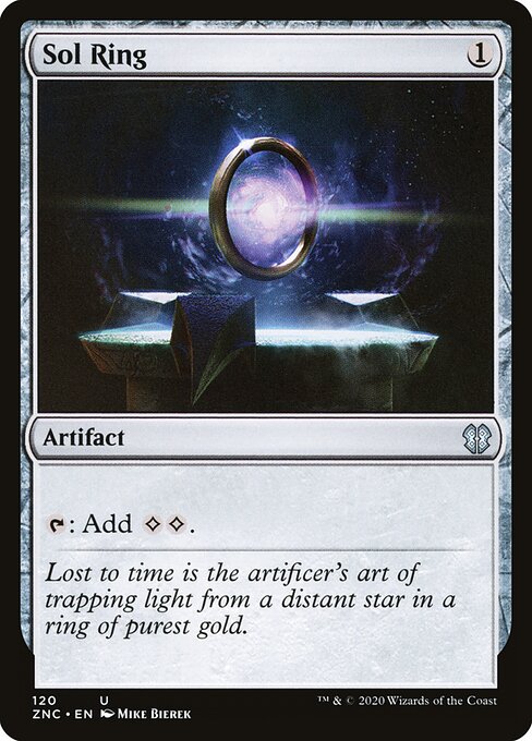 Sol Ring — Zendikar Rising Commander #120, art by Mike Bierek
