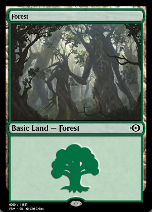 Forest — Magic Online Promos #81878, art by Cliff Childs