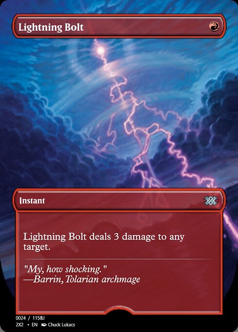 Lightning Bolt — Magic Online Promos #102261, art by Chuck Lukacs