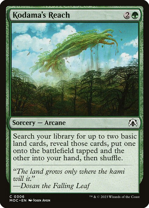 Kodama's Reach — March of the Machine Commander #306, art by John Avon