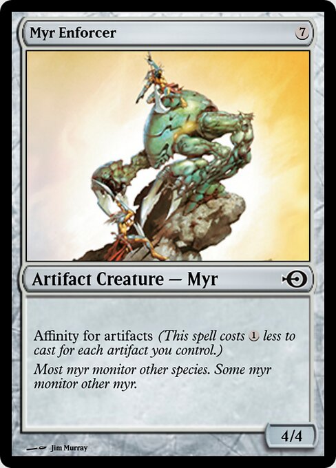 Myr Enforcer — Magic Online Promos #36274, art by Jim Murray