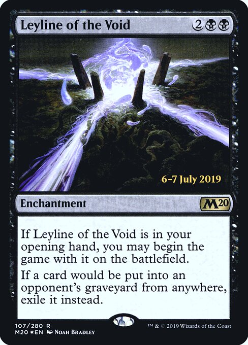 Leyline of the Void — Core Set 2020 Promos #107s, art by Noah Bradley