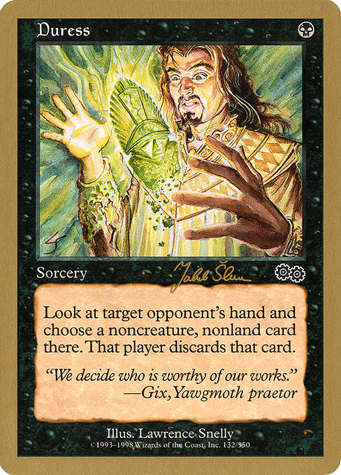 Duress — World Championship Decks 1999 #js132, art by Lawrence Snelly