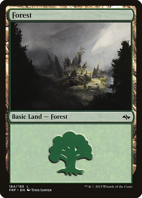 Forest — Fate Reforged #184, art by Titus Lunter