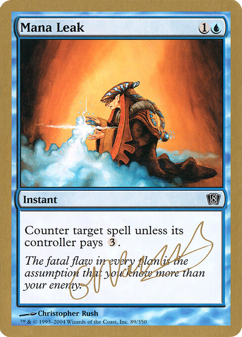 Mana Leak — World Championship Decks 2004 #gn89, art by Christopher Rush
