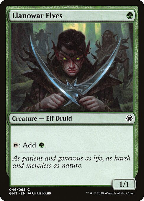 Llanowar Elves — Game Night #46, art by Chris Rahn