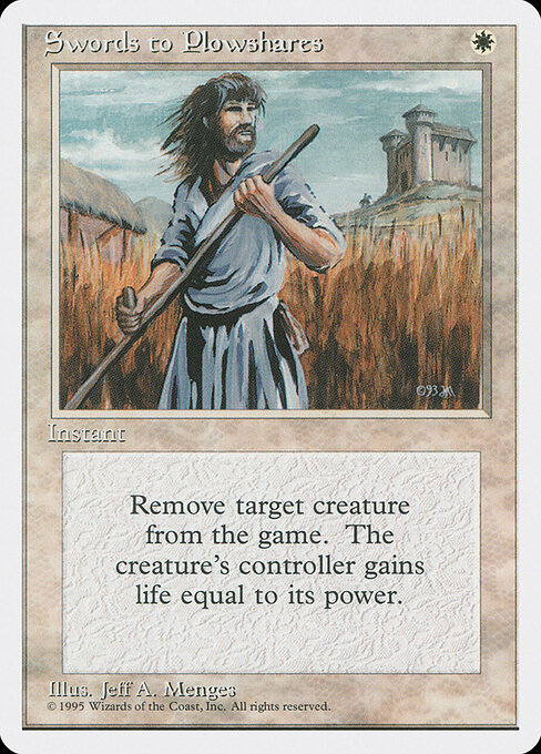 Swords to Plowshares — Fourth Edition #52, art by Jeff A. Menges