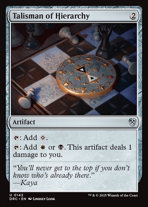 Talisman of Hierarchy — Aetherdrift Commander #142, art by Lindsey Look