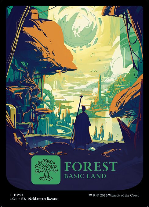 Forest — The Lost Caverns of Ixalan #291, art by Matteo Bassini