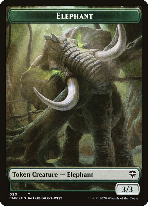 Elephant — Commander Legends Tokens #20, art by Lars Grant-West