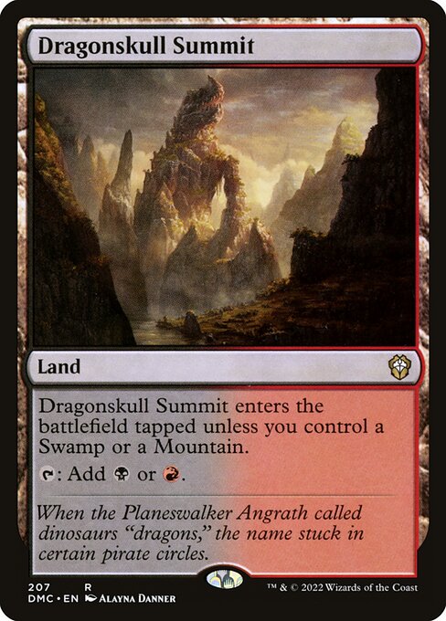 Dragonskull Summit — Dominaria United Commander #207, art by Alayna Danner