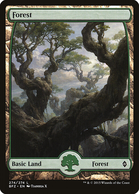 Forest — Battle for Zendikar #274, art by Tianhua X