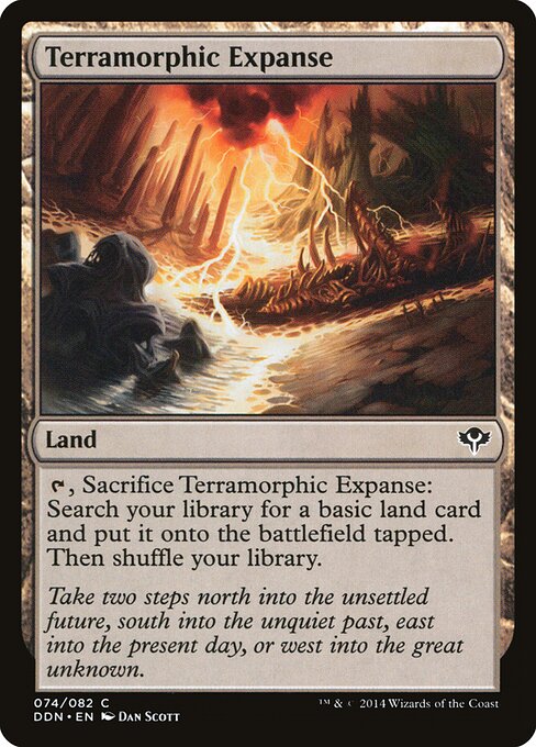 Terramorphic Expanse — Duel Decks: Speed vs. Cunning #74, art by Dan Murayama Scott