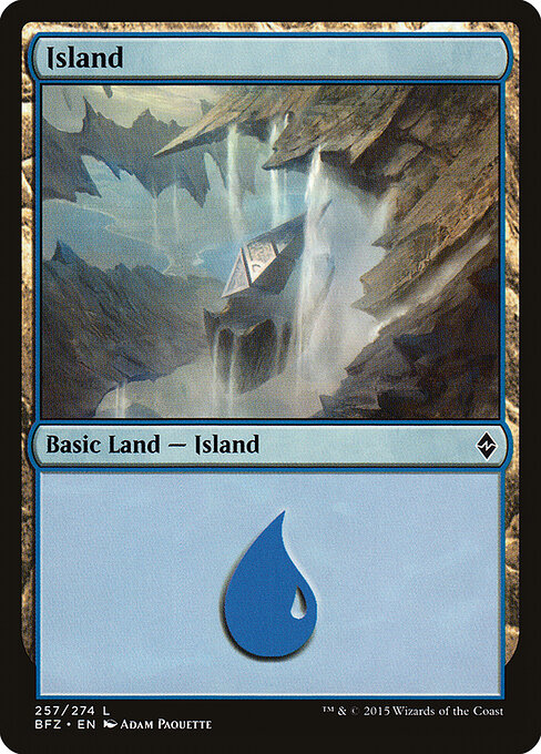 Island — Battle for Zendikar #257a, art by Adam Paquette