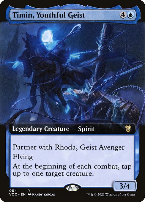 Timin, Youthful Geist — Crimson Vow Commander #54, art by Randy Vargas