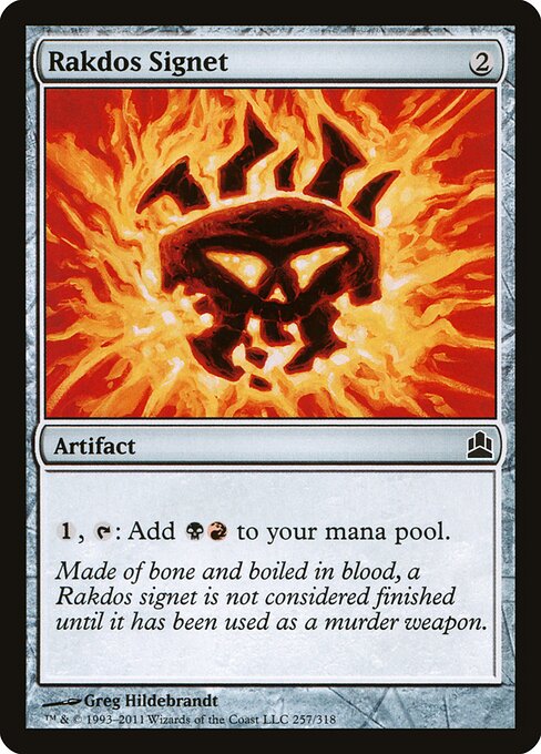 Rakdos Signet — Commander 2011 #257, art by Greg Hildebrandt