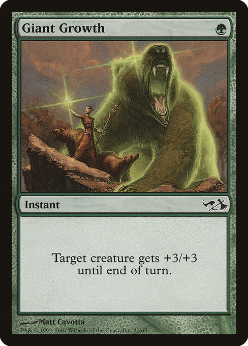Giant Growth — Duel Decks: Elves vs. Goblins #21, art by Matt Cavotta