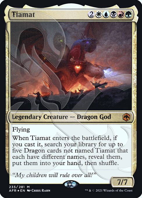 Tiamat — Adventures in the Forgotten Realms Promos #235a, art by Chris Rahn
