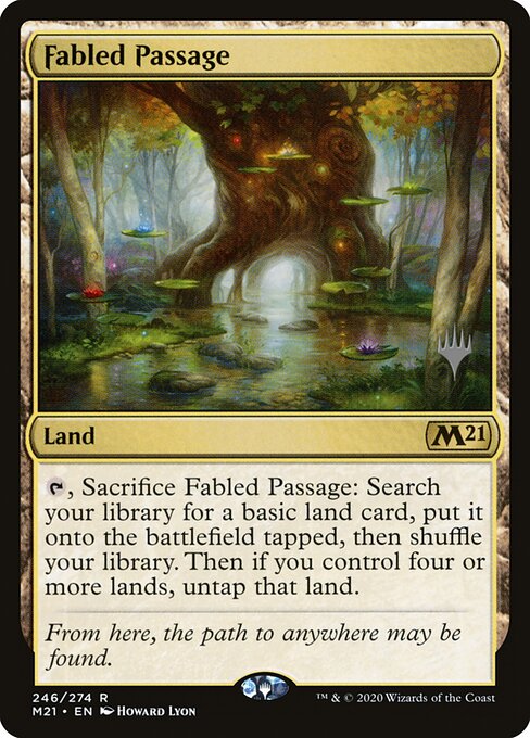 Fabled Passage — Core Set 2021 Promos #246p, art by Howard Lyon